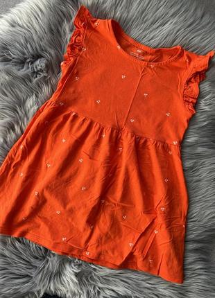 Яркое платье с вишнями, коттоновое платье на лето1 фото
