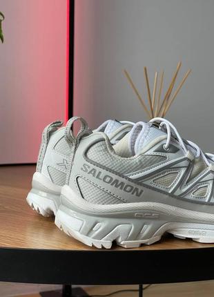 Жіночі кросівки саломон хт-6 білі з сірим / salomon xt-6 white grey 1454642 фото
