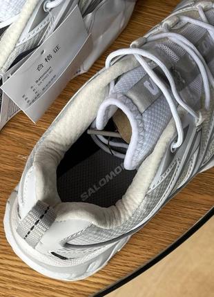 Женские кроссовки саломон хт-6 белые с серым / salomon xt-6 white grey 1454647 фото