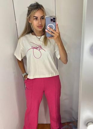 ❗️sale❗️ костюм футболка и брюки палаццо двухнить