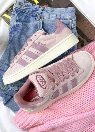 Adidas campus grey/pink2 фото