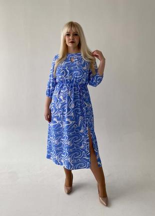 Платье женское голубое1 фото