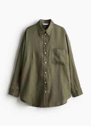 Льняна сорочка оверсайз4 фото