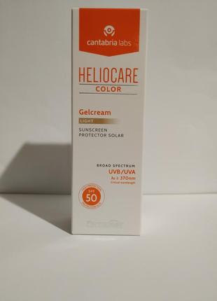 Cantabria labs heliocare color gelcream spf 50 (light) тональний сонцезахисний гель-крем