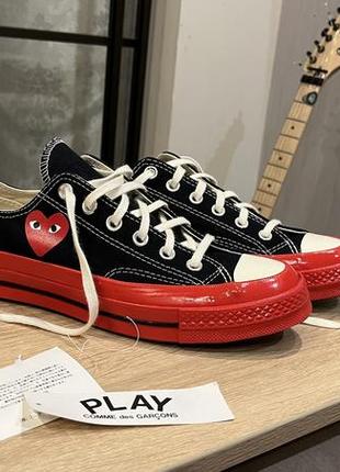 Кеди Converse x comme des garcons play high top platform black play
