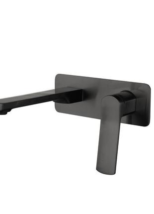 Смеситель для раковины qtap slavonice скрытого монтажа qtsla273gmb45920 gunmetal black pvd