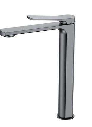 Смеситель для раковины qtap slavonice высокий qtsla269gmb45925 gunmetal black pvd