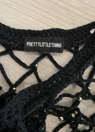 Prettylittlething звабливі плетені крупна сітка -штани брюки4 фото