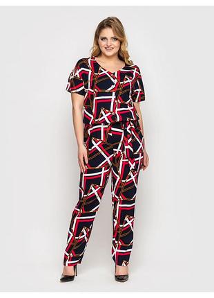 Модний літній комбінезон plus size, 50-58 розмір 56