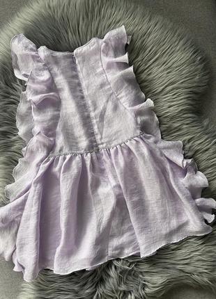 Праздничное платье нежного фиолетового цвета, легкое нарядное платье6 фото