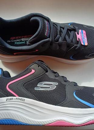 Кросівки skechers d'lux fitness-modest flow 149847 bkmt розміри 36,39,40,41 оригінал