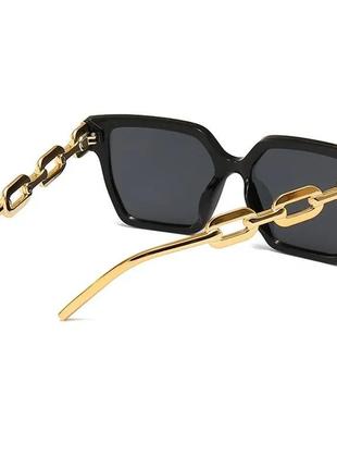 Тренд стильні жіночі чорні великі квадратні сонцезахисні окуляри сонячні очки антиблик5 фото