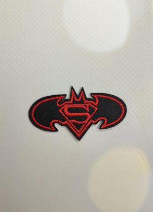Нашивка, патч "бэтмен и супермен. batman vs superman" (наш0165)2 фото