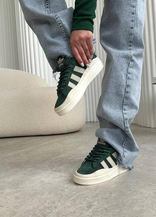 🔥женщин кроссовки adidas campus x bad bunny green🔥8 фото