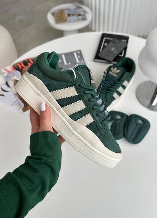 🔥женщин кроссовки adidas campus x bad bunny green🔥