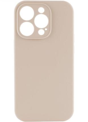 Чехол с защитой камеры silicone case full apple iphone 13 pro pink sand
