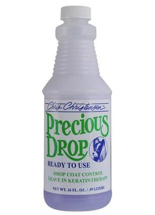 Спрей chris christensen precious drop для собак и кошек, для тонкой и шелковистой шерсти, 473 мл