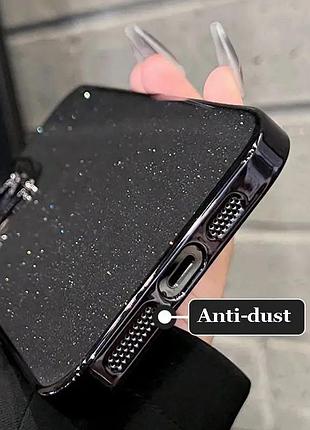 Чохол tpu+pc glittershine для apple iphone 13 pro max (6.7"), black 6