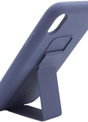 Чехол silicone case hand holder для apple iphone xs max (6.5") темно-синий / midnight blue 2