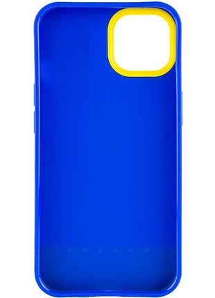 Чохол tpu+pc bichromatic для apple iphone 12 pro max (6.7") navy blue / yellow 2