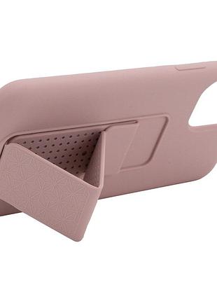 Чохол silicone case hand holder для apple iphone 11 pro (рожевий / pink sand) 4