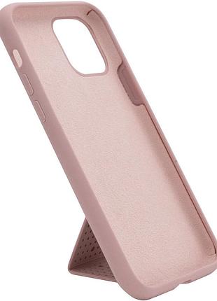 Чохол silicone case hand holder для apple iphone 11 pro (рожевий / pink sand) 3