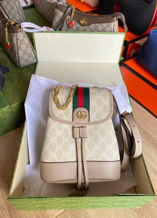 Кожаный рюкзак в стиле gucci