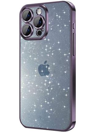Чохол tpu+pc glittershine для apple iphone 15 pro (6.1"), purple