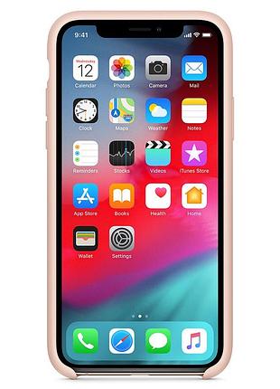 Чохол silicone case without logo (aa) для apple iphone xs max (6.5") рожевий / pink sand 2