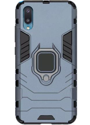 Протиударний чохол для samsung galaxy a02 transformer ring for magnet (сірий / metal slate)