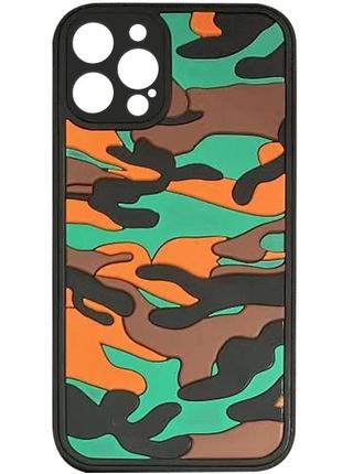 Чохол для iphone 12 pro max tpu+pc army collection (коричневий)