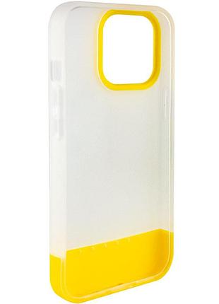 Чехол tpu+pc bichromatic для apple iphone 13 pro max (6.7 дюйма) matte / yellow 3