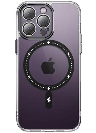 Чохол tpu+pc colorful with magsafe для apple iphone 14 pro (6.1"), black