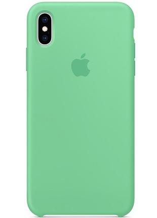 Чохол на iphone xs max (6.5") silicone case (aaa) (зелений / spearmint)