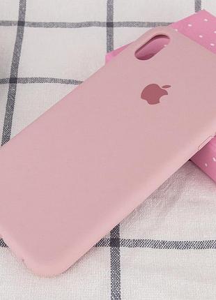 Чехол silicone case full protective (aa) для apple iphone xs max (6.5 дюйма) розовый / pink sand 2