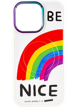 Tpu+pc чохол для apple iphone 13 pro max (6.7"") - funny pictures with magsafe (be nice)