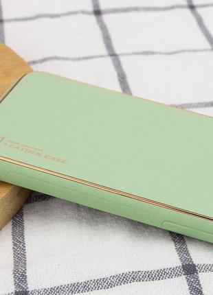 Шкіряний чохол xshield для apple iphone 13 pro max (6.7") зелений / pistachio 3