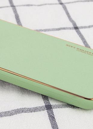 Шкіряний чохол xshield для apple iphone 13 pro max (6.7") зелений / pistachio 2