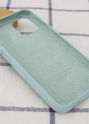 Чохол для iphone 13 pro silicone case full protective (turquoise) 3