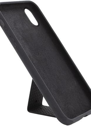 Чохол silicone case hand holder для apple iphone xs max (6.5") чорний / black 3