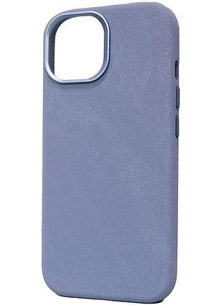 Чохол denim with magsafe для apple iphone 14 (6.1") light blue 2