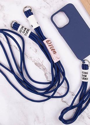 Чохол tpu two straps california для apple iphone 13 pro max (6.7") темно-синій / midnight blue 6