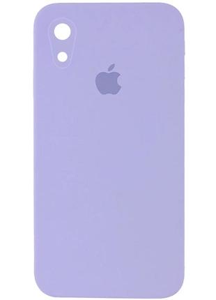 Чехол silicone case square full camera protective (aa) для apple iphone xr (6.1"")