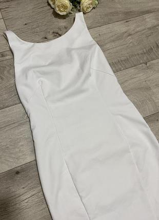 Молочное платье zara с красивой спинкой, р.s-m6 фото