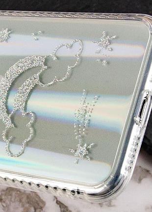 Tpu+glass чохол aurora space для apple iphone 11 pro (5.8") райдуга 3