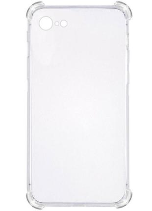 Tpu чохол getman ease logo посилені кути для iphone se 2 / 3 (2020 / 2022) / iphone 8 / iphone 7, безбарвний (прозорий)