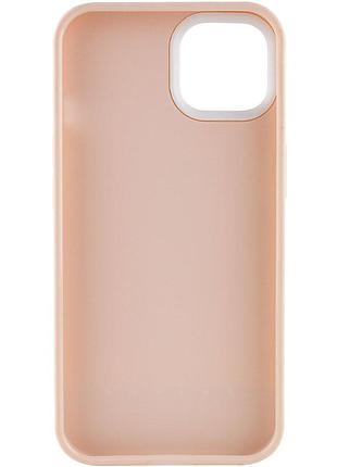 Чехол tpu+pc bichromatic для apple iphone 12 pro max (6.7 дюйма) grey-beige / white 2