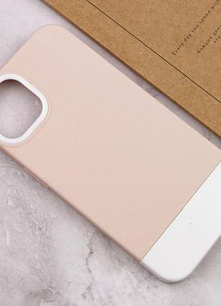 Чехол tpu+pc bichromatic для apple iphone 12 pro max (6.7 дюйма) grey-beige / white 4