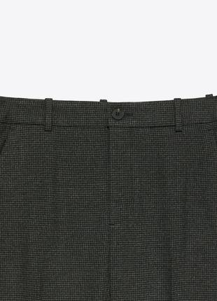Zara новые с бирками брюки в клетку с высокой посадкой9 фото