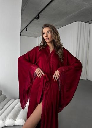Красивый халат с широкими рукавами. сексуальный халат. роскошный халат3 фото